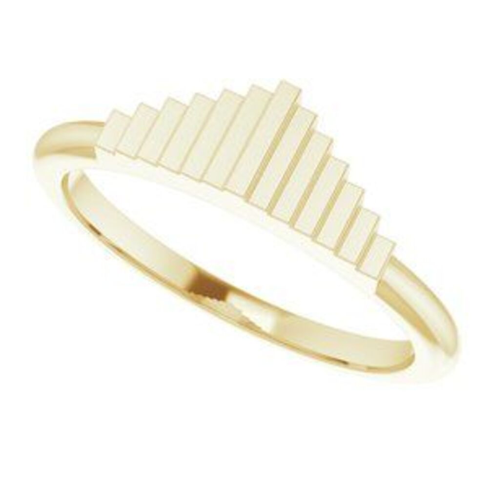 14k Yellow Geometric Stackable Ring - image 5